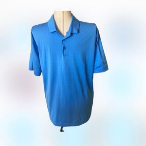 Golf Standard Dry Fit Blue Geometric Men's Shirt